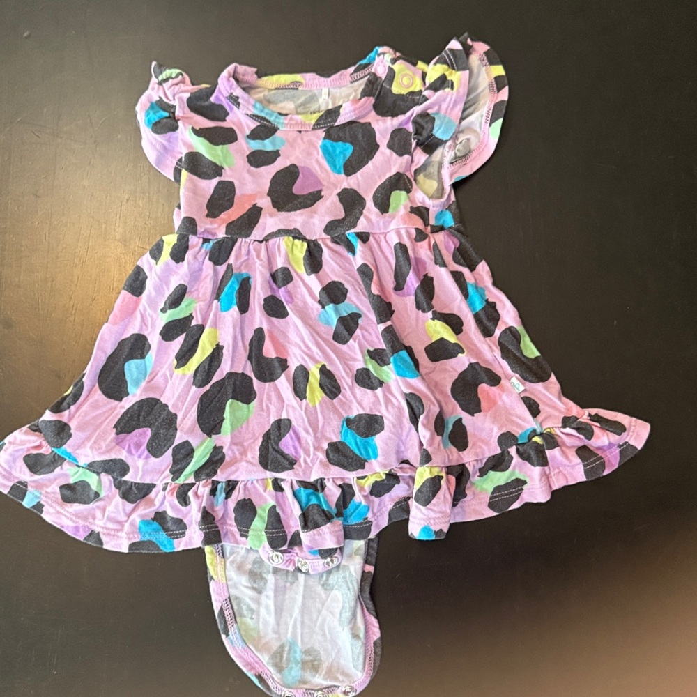 Posh Peanut Pastel Leopard Baby Dress